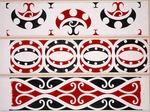 Williams, Herbert William 1860-1937 :Designs of ornamentation on Maori rafters. Nos. 10, 11, 12 [1890s]