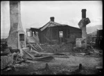 Houses destroyed by fire, Sandhills, Petone, August 1911.