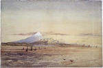 [Johnston, John Tremenhere fl 1860s :[Mt Egmont and New Plymouth from the sea. 1864 or 1865]