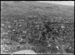 Christchurch City and Cathedral Square looking to the Port Hills, Canterbury