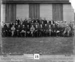 Group portrait of the delegates to the 1904 Masterton conference of the Wellington Provincial District Farmers' Union