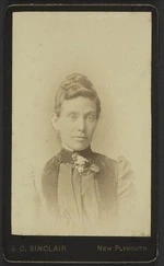 Sinclair, J C (New Plymouth) fl 1891 :Portrait of unidentified woman