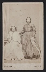 Swan, George Henry (Napier) 1833-1913 :Portrait of 2 unidentified Maori women