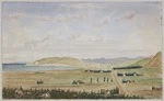 Welch, Joseph Sandell, 1841-1918 :Oamaru, from Pukeuri Point [1870s]