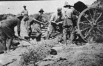 Soldiers manning a howitzer gun, Gallipoli, Turkey