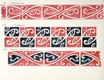 Godber, Albert Percy, 1876-1949 :[Drawings of Maori rafter patterns] 141. Waiomatatini; 142. Taumarunui; 143. Ranana. Whanganui River. [1942].