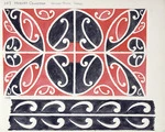 Godber, Albert Percy, 1876-1949 :[Drawings of Maori rafter patterns] 147. Menzies Collection. Hotunui House, Thames; 148. Rukumoana. [1942].