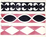 Godber, Albert Percy, 1876-1949 :[Drawings of Maori rafter patterns]. 181. Rukumoana, 8" x 1"; 182. Rukumoana, 4 x 1; 183. Rukumoana, 4 x 1. [1943?]