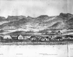 Nattrass, Luke 1803?-1875 :City of Wellington, New Zealand. 1841. [W. Richardson lithographer from a sketch by L. Nattrass. 2nd edition]. Wellington, McKee & Gamble [ca 1890. Part two, central section, right-hand side]