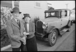 Mr and Mrs W L Burnett and their Buick car