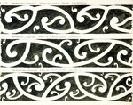 Godber, Albert Percy, 1875-1949 :[Designs for rafter patterns]. 108. Tama-te-Kapua. House. Ohinemutu; 109. Tama-te-Kapua House. Ohinemutu; 110. Tama-te-Kapua House. Ohinemutu. [1940-1942].