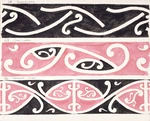 Godber, Albert Percy, 1876-1949 :[Drawings of Maori rafter patterns]. 68. Ngaruawahia; 69. Otaki Church; 70. Raukawa. Otaki. [1939-1947].