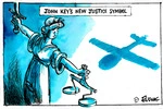 Evans, Malcolm Paul, 1945- :John Key's New Justice Symbol. 17 April 2014