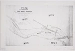 Briscoe, Edward Villiers, 1824?-1899 :Plan of a portion of the Hutt River [copy of ms map]. Shewing the position of the river banks, and protection groins on Thursday the 10th of February 1876. [Signed] Edward V Briscoe, Govt surveyor.