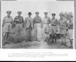 New Zealand army officers with the New Zealand Minister of Defence, Frederick Jones, in Tunisia during World War 2