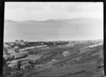 Petone Railway Workshops and the old main railway line, from Korokoro, ca 1899