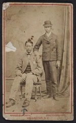 Wrigglesworth, J D (Wellington) fl 1863-1900 :Portrait of two unidentified Maori men