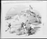 Artist unknown :New Zealand warfare - attacking a pah [Storming the Waireka Pah, Taranaki ... 1863]