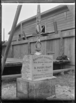 View of the Foundation Stone for the Petone Baptist Church, laid 2nd May 1903.