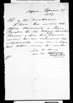 Letter from Te Hapuku to McLean