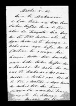 Letter from Horomona Te Rongoparae to McLean