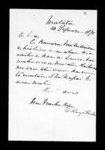 Letter from Meiha Kepa Te Rangipuawhe to Kanara Makitonore