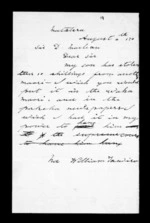 Letter from William Tawiro to McLean