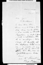 Letter from Piripi Patoromu to McLean