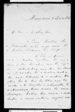 Letter from Te Makarini, Hori Kingi, Te Mawai and Hoani Wiremu to Te Heuheu