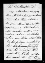 Letter from Te Kaaho Hupata to McLean