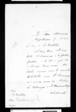Letter from Te Mete to Te Katene