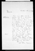 Copy of letter from Hori Tupaea to Henare