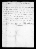 Letter from Paora Kaiwhata to McLean