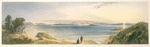 Brees, Samuel Charles, 1810-1865 :Port Nicholson showing the Heads & Wellington in the distance from Lowry Bay / Drawn by S C Brees. [Engraved by Henry Melville. London, 1847]. [No] 17, Plate 6.