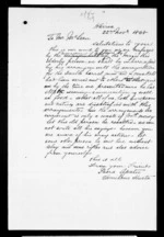 Letter from Paora Apatu, Tamihana Huata to McLean (with translation)