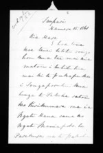 Letter from Waata Kukutai to Hare