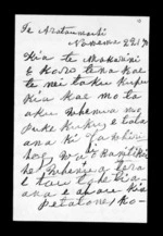 Letter from Te Teira Te Panau to McLean