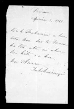 Letter from Anaru Tuhokairangi to McLean