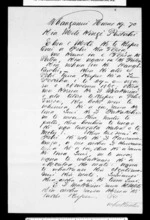 Letter from Haimona Te Aokiterangi to Mete Kingi Paetahi