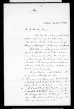 Letter from Te Puehu and his tribe Pikiao Maketu