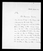 Letter from Tamihana Te Rauparaha to Gore Browne
