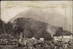 Otira Gorge Hotel, and mountains beyond