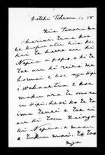 Letter from Meiha Kepa Rangihiwinui to McLean