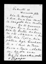Letter from Manuhiri to Te Morehu