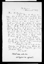 Letter from Te Hata Hokopaura to McLean