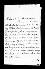 Undated letter from Hori Kingi Te Anaua to McLean and Te Kati