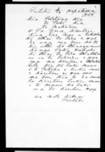 Letter from Metekingi Paetahi to McLean, Featherston and Fox