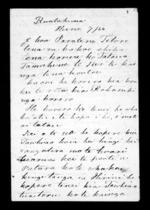 Letter from Te Anaru Matua to Paratene Titore