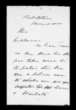 Letter from Te Peeti Te Aweawe to McLean