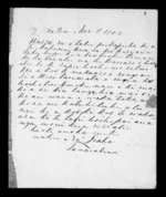 Letter from Poaha Tamaiakina to McLean & George Grey